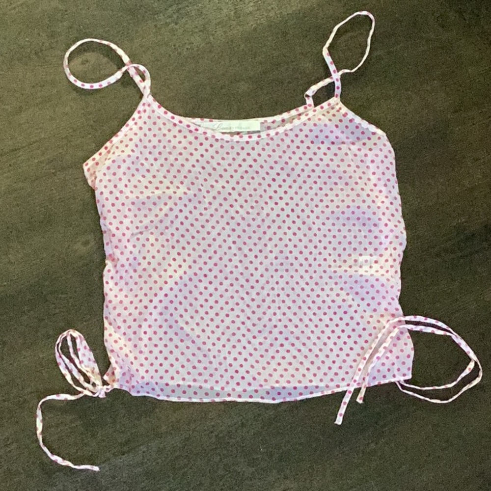 Lovers and Friends Pink Polka Dot Tank Top